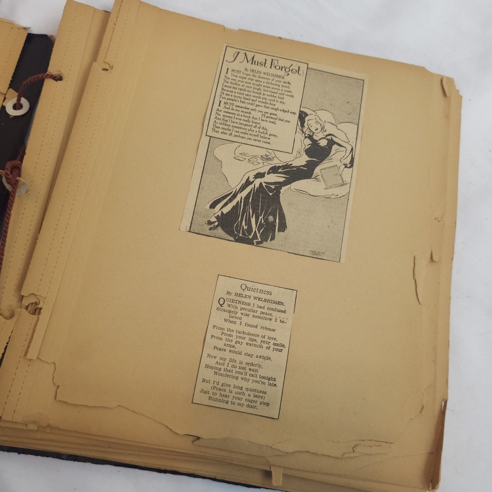 Antique Scrapbook 1930 1940s Little Women Katherine Hepburn Poems Poetry Vintage - Picture 12 of 16